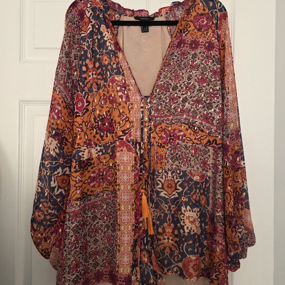 Forever 21 Patchwork Floral jumpsuit
